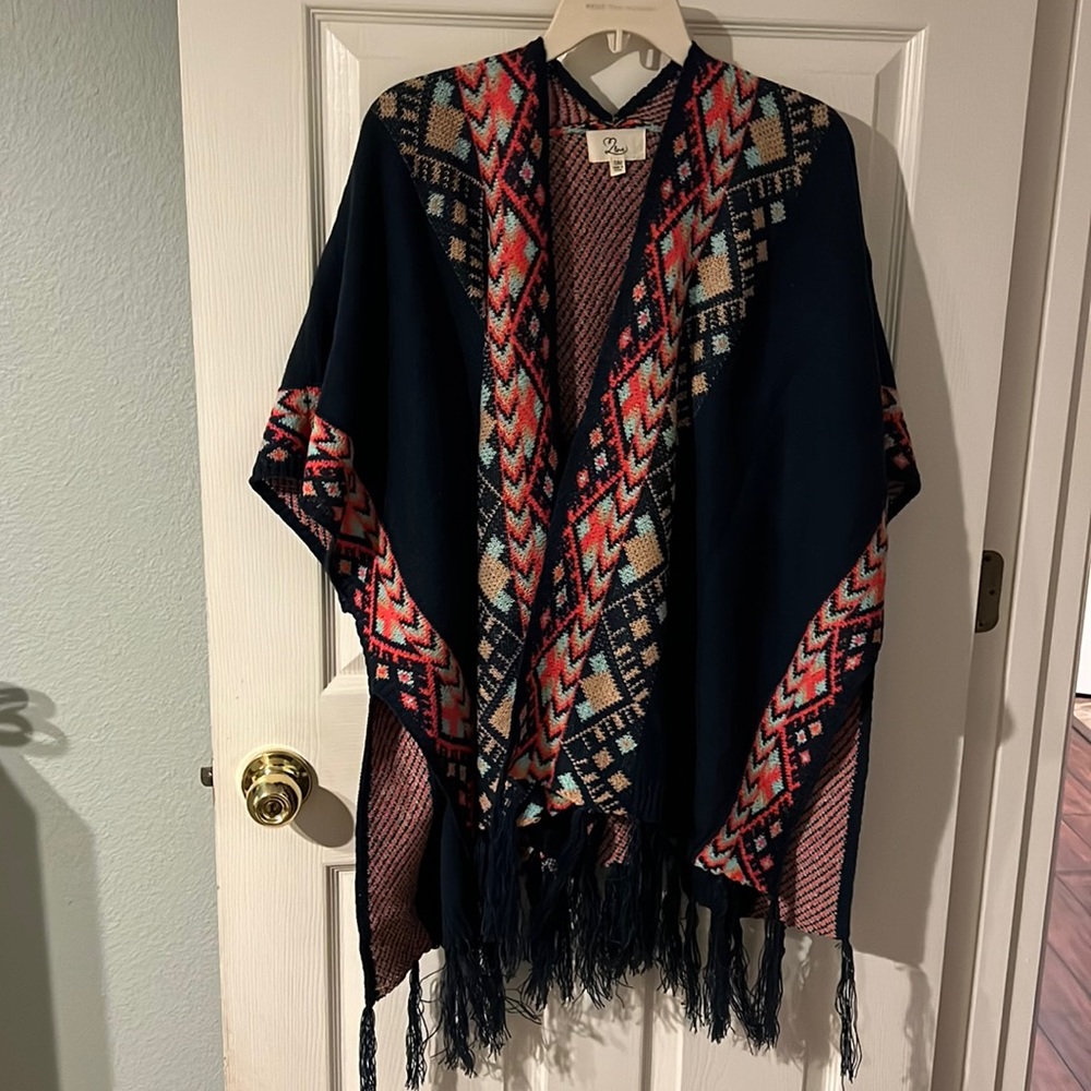 Women’s open front cardigan jacket/ cape